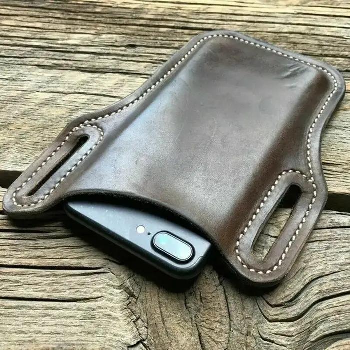 Étui de téléphone en cuir pour hommes, boucle de téléphone portable, ceinture, sac de taille, access