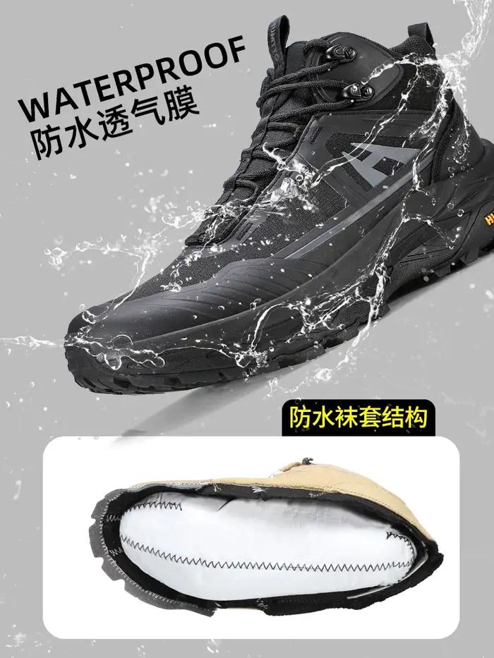 HUMTTO bottes de randonnée hommes chaussures de chasse imperméables maille tactique désert Combat ch