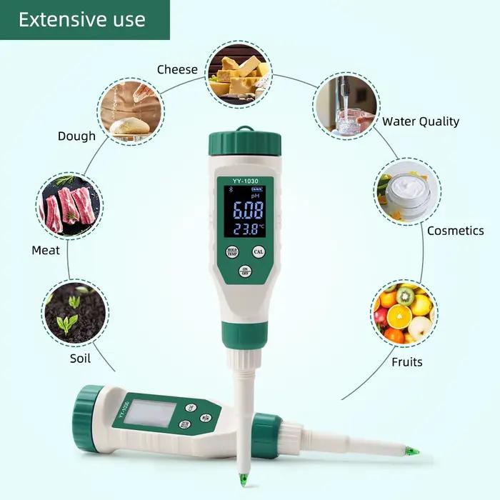 Ph-mètre alimentaire numérique Bluetooth 0.00 ~ 14.00, capteur de haute précision, testeur intellige