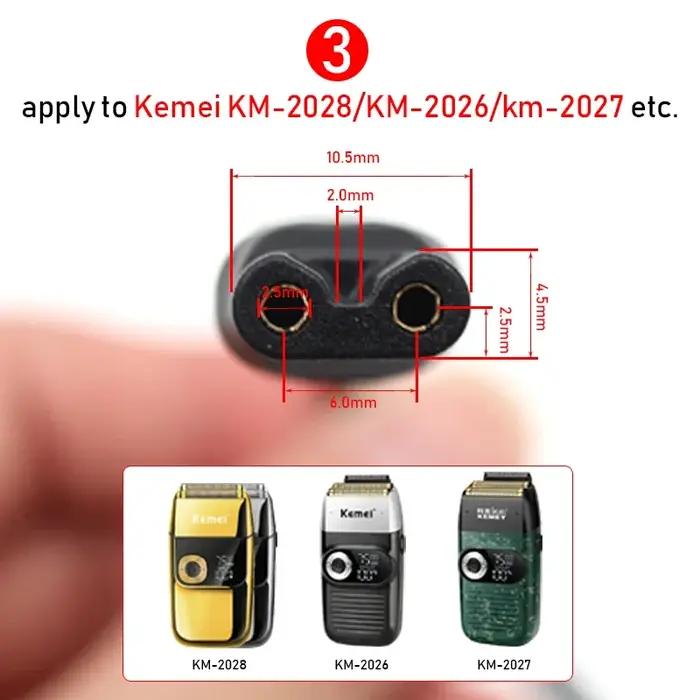 Câble de chargeur d'alimentation USB d'origine pour Kemei 1986PG 1949 2028 2026 tondeuse à cheveux p