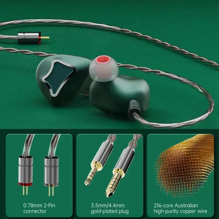 ARTTI-Écouteurs intra-auriculaires HIFI R1 & T10, IEMs 3esse, filaire, pilote dynamique, moniteur st