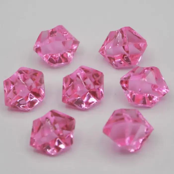 100 pièces en plastique cristal 14*11mm acrylique cristal diamant pion pierre irrégulière fête et va