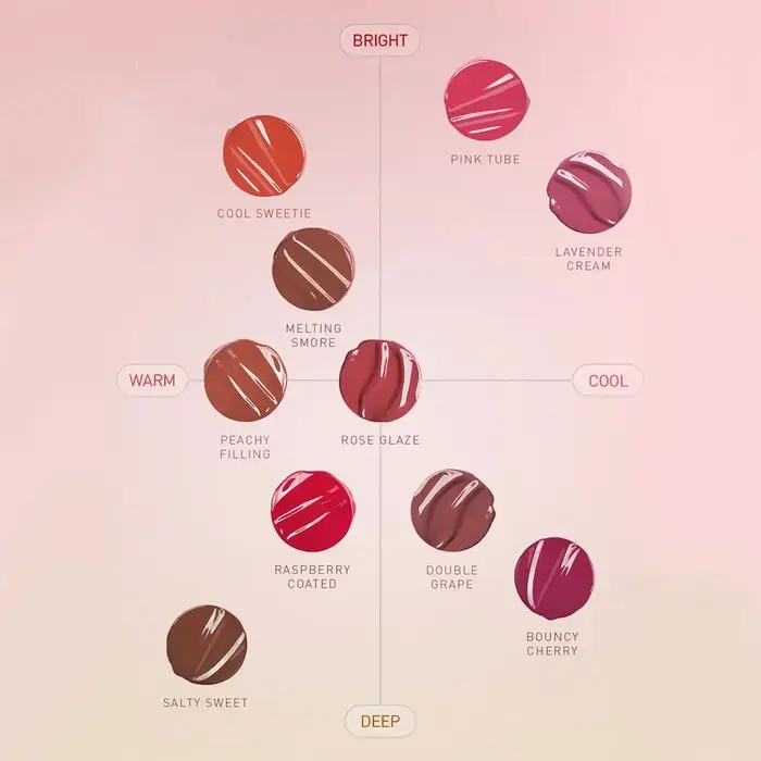3CE Glazy Lip Glow, texture brillante et glacée, hydratant et non collant, sensation légère et aqueu