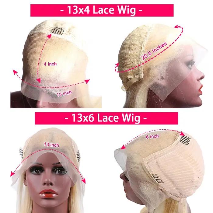 Perruque Lace Frontal Wig brésilienne naturelle, cheveux lisses, blond Transparent HD, 13x4, 13x6, p
