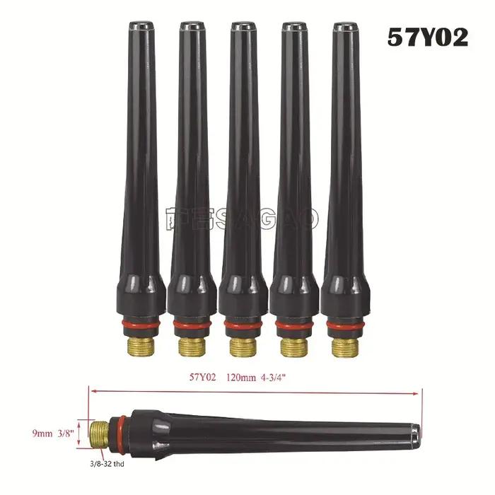 Capuchon arrière Long pour soudage TIG 57Y02, 5 pièces/10 pièces, pour torche de soudage TIG wp 17 1