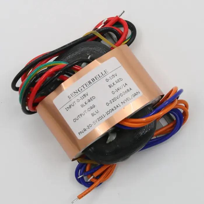 Transformateur HiFi en cuivre R-Core 30VA (30W), sortie 0-220V 0-14V pour préampli à tubes