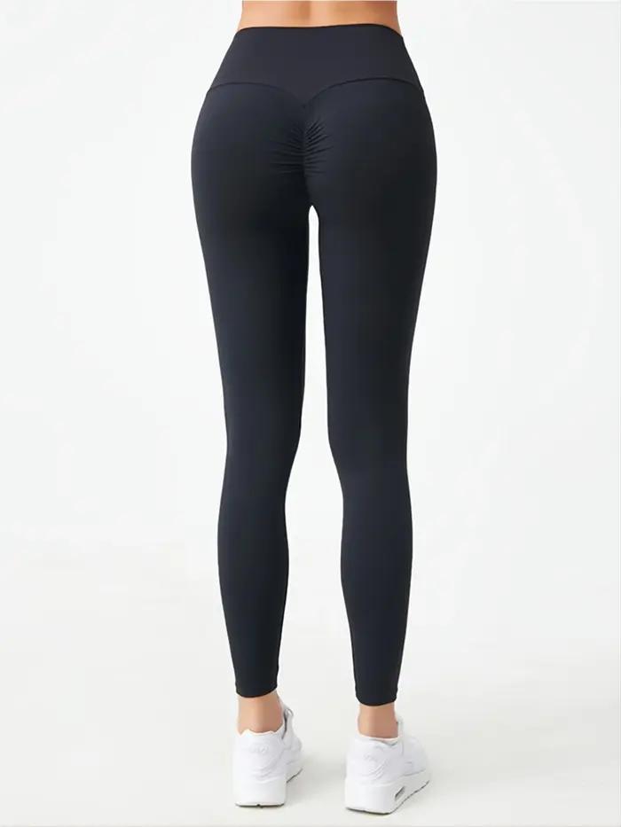 Pantalon de yoga femme taille haute - Micro-compression pour ventre et hanches, idéal running et fitness