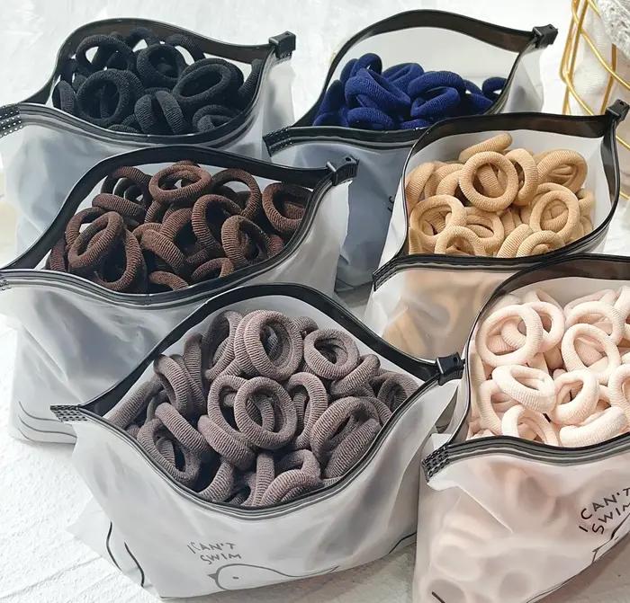 Scrunchies Elastiques Colorés pour Fillettes Accessoires de Cheveux Durables Occasions Spéciales École Familiale