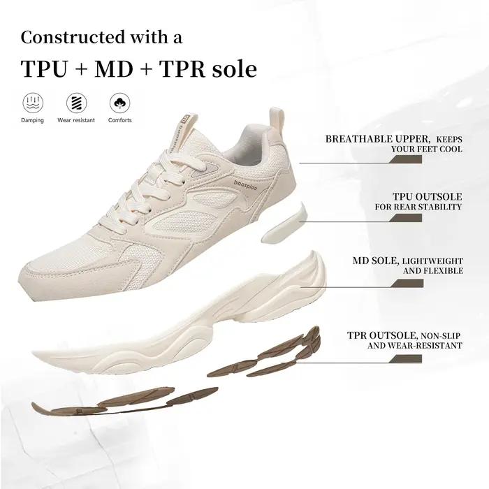 Baasploa – chaussures de marche pour femmes, chaussures de sport légères en maille respirante, confo