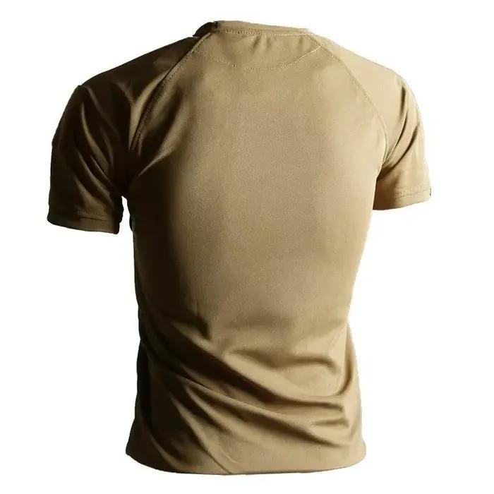 Chemises tactiques militaires élastiques respirantes à séchage rapide pour hommes, hauts d'été pour