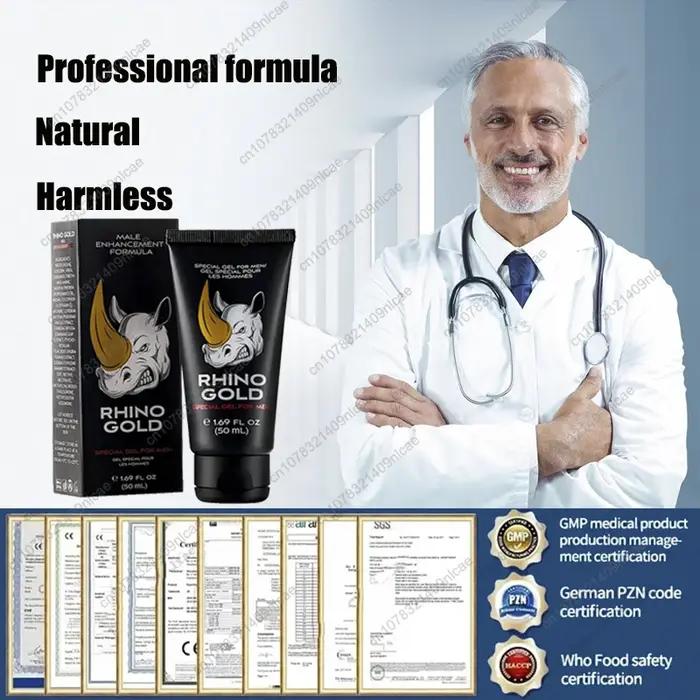 Crème de massage originale Gold Gel pour hommes, huiles pour le pénis, crème d'agrandissement pour l