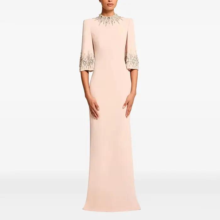 HIGH STREET Nouvelle Collection 2026 Robe Longue de Soirée Designer pour Femme, Ornée de Perles et d