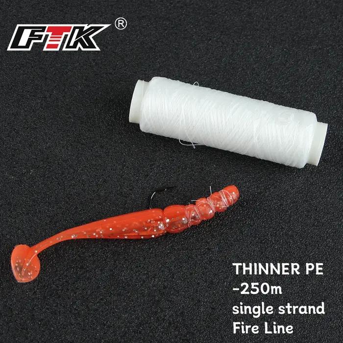 FTK 250M solide élastique fil de feu ligne élastique 0.2mm ligne de pêche japon fil de pêche outils