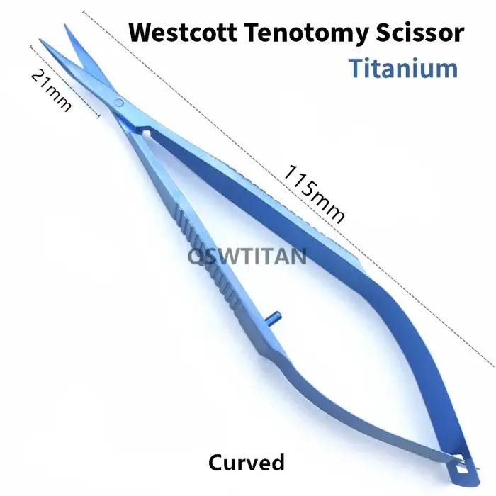 Ciseaux ophtalmiques pour ténotomie Westcott, ciseaux pour tissus, fournitures d'instruments chirurg