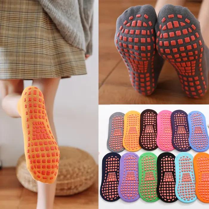Chaussettes antidérapantes pour enfants et adultes, chaussettes de Trampoline Parent-enfant, chausse