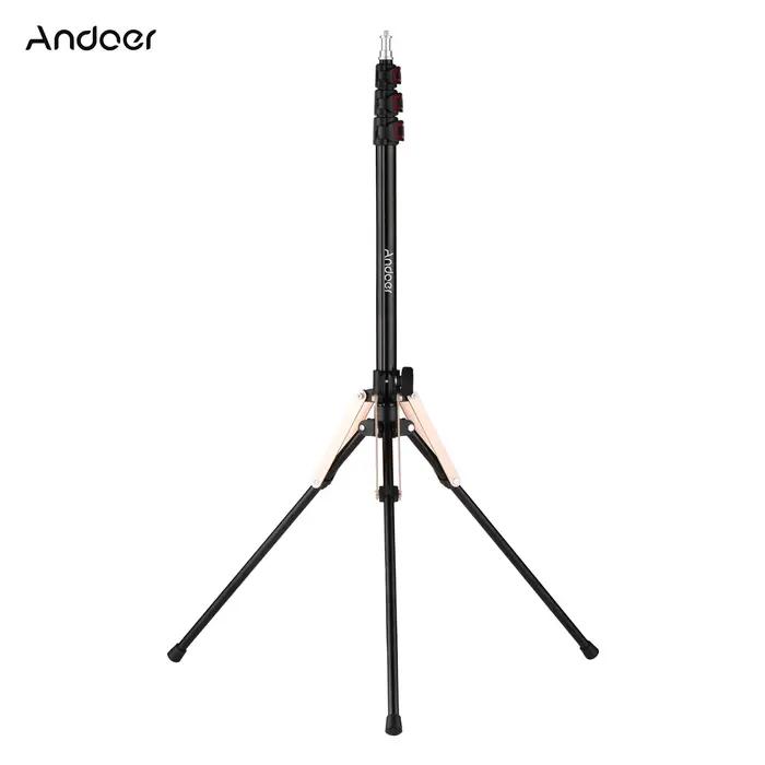 Andoer 190 cm/74.8 pouces Portable en alliage d'aluminium photographie support de lumière inversé pl