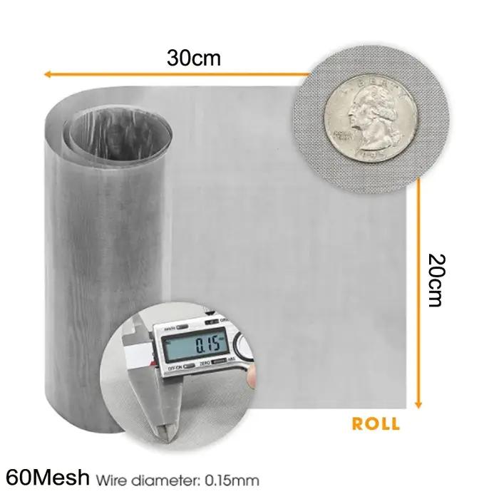 Fil tissé en maille 4-500, feuille de filtre de dépistage en acier inoxydable de haute qualité, filt