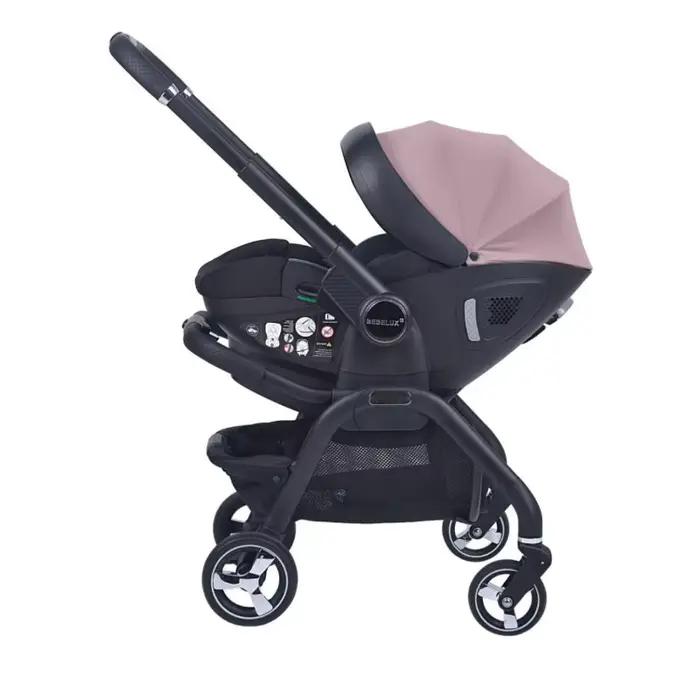 Poussette bébé luxe 4-en-1, légère, pour extérieur, multifonctionnelle, siège auto enfant, pliable e
