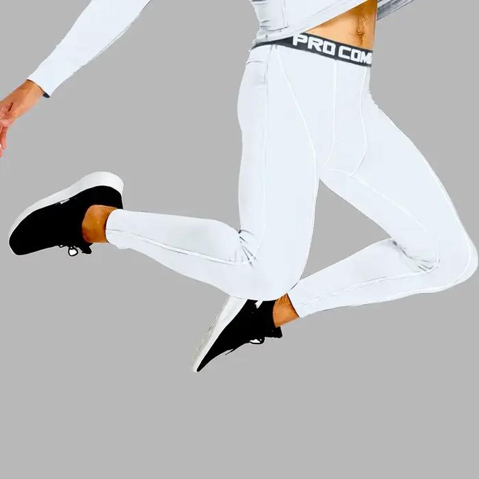 Leggings hommes collants de course de gymnastique hommes pantalons de Compression Fitness Jogging pa