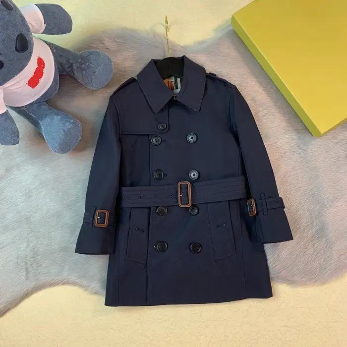 Coupe-vent britannique à double boutonnage pour enfants veste de mode pour garçons vêtements d'automne tout neuf collège 2024