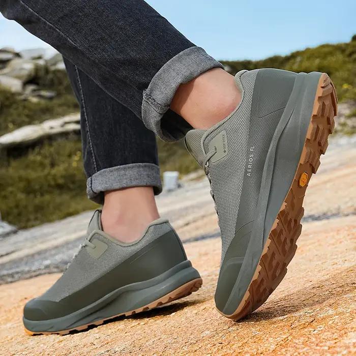 Chaussures randonnée montagne antidéparantes imperméables - Baskets caoutchouc résistantes pour camping et marche