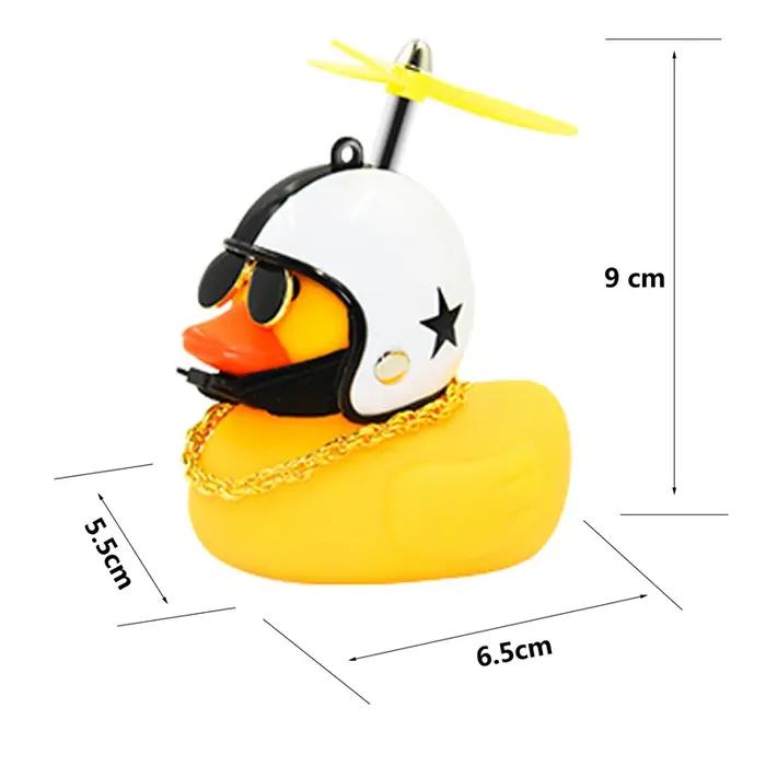 Canard jaune de dessin animé pour guidon de vélo, petit casque lumineux, lumière frontale brillante,