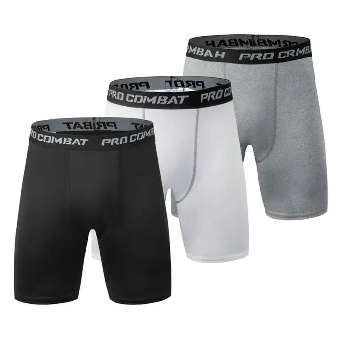 Leggings de sport pour hommes, pantalons de Compression, short quart de basket-ball, séchage rapide,