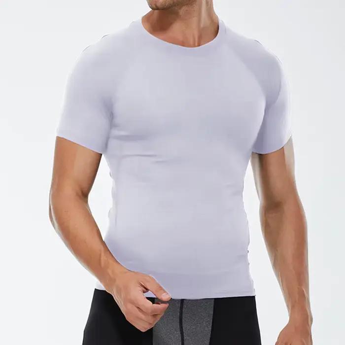 Chemise de Compression pour hommes, séchage rapide, T-Shirt de Sport à manches courtes, pour gymnase
