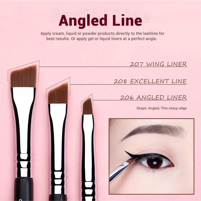 Jessup ensemble de pinceaux Eyeliner, 11 pièces pinceau Eyeliner professionnel, ensemble de pinceaux