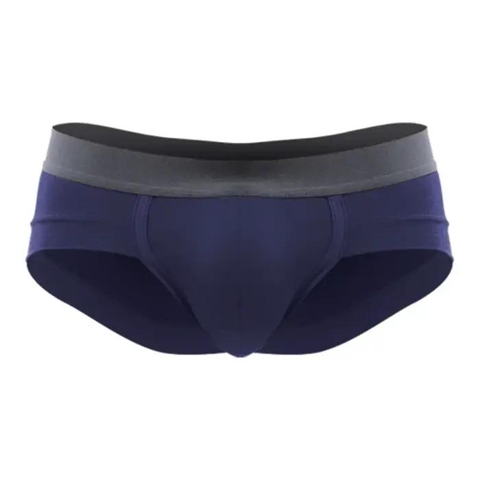 Slips blancs à taille basse pour hommes avec poche en U, sous-vêtements d'été respirants pour jeunes hommes
