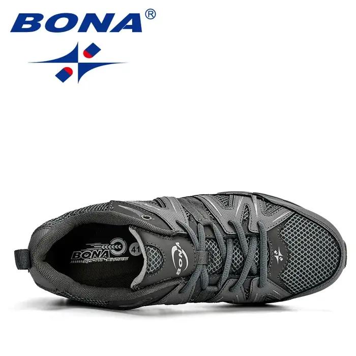 BONA – chaussures de course à lacets en microfibre pour hommes, baskets de Sport en maille, souliers