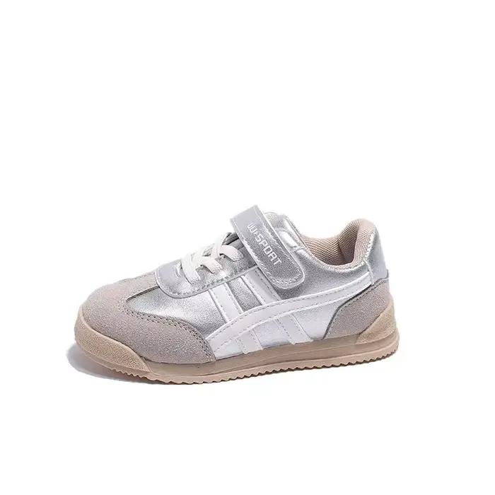 Chaussures de sport pour enfants, colorées, avec coutures, fermeture auto-agrippante, bout rond, sem