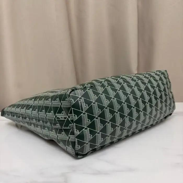 Sac fourre-tout géométrique 2-en-1 avec monogramme – Ensemble de sacs à bandoulière en cuir PU de qu