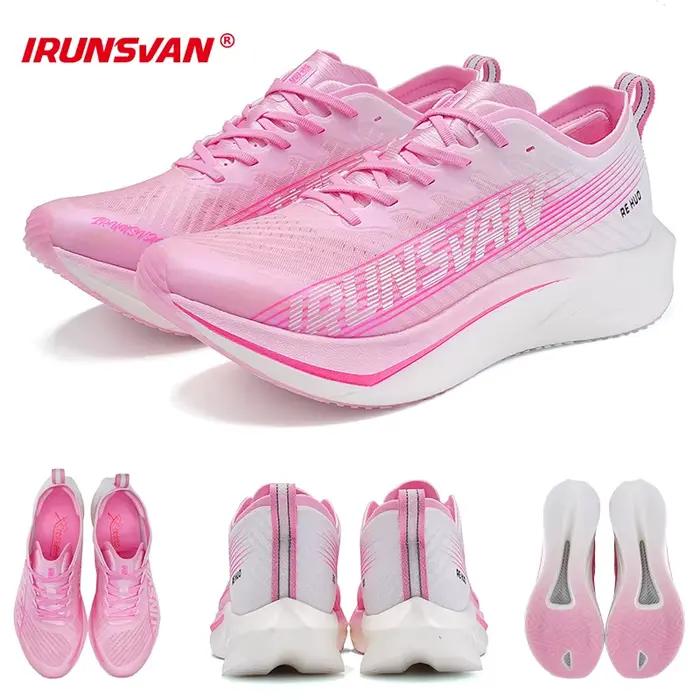IRUNSVAN-HEAT 2024 Carbon Plate Sneakers pour hommes et femmes, Chaussures de course sur sentier, Ch
