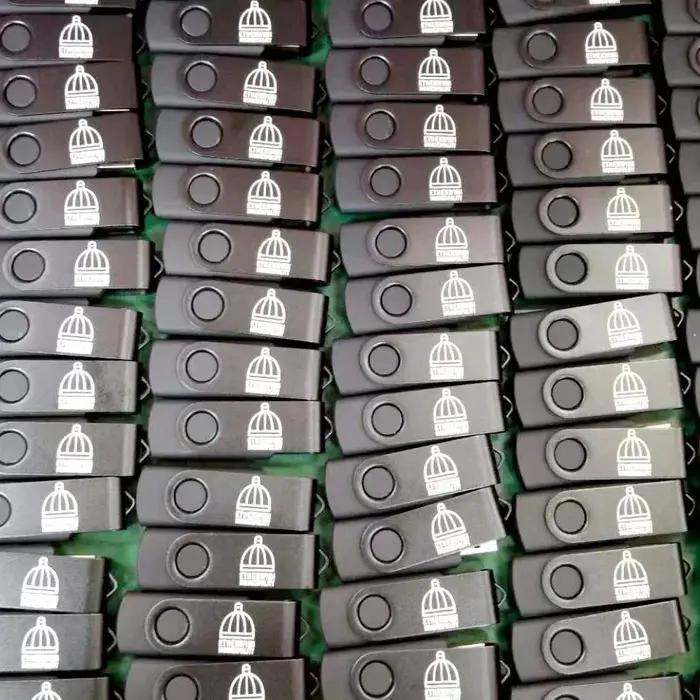 Clé USB avec Logo personnalisé offert, 100 pièces/lot, support à mémoire de 1GB 2GB 4GB 8GB 16GB 32G