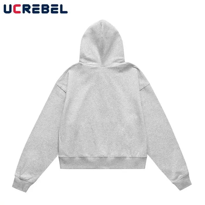 Sweat à Capuche à Manches sulfpour Homme, Vêtement Décontracté, Couleur Unie, PVD, Automne
