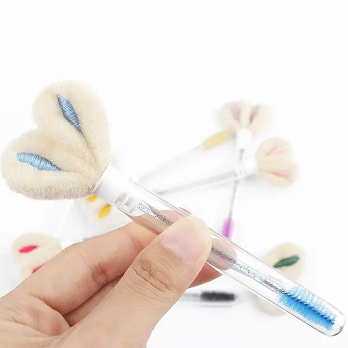 10 pièces Tube brosse à cils Extension de cils pinceaux de maquillage peigne à sourcils oreilles de
