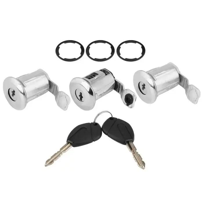 Jeu de cylindres de serrure de porte à baril 9170G3 252522, avec 2 clés, pour Peugeot et citroën Par