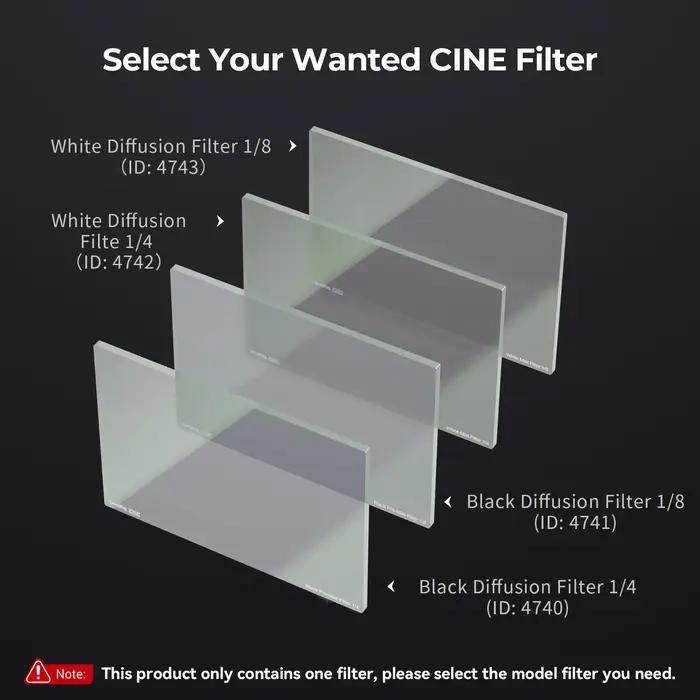 SmallRig CINE-Filtre à brouillard blanc 5.65, verre B270, compatible avec boîte de 256, 4x1/8 pouces