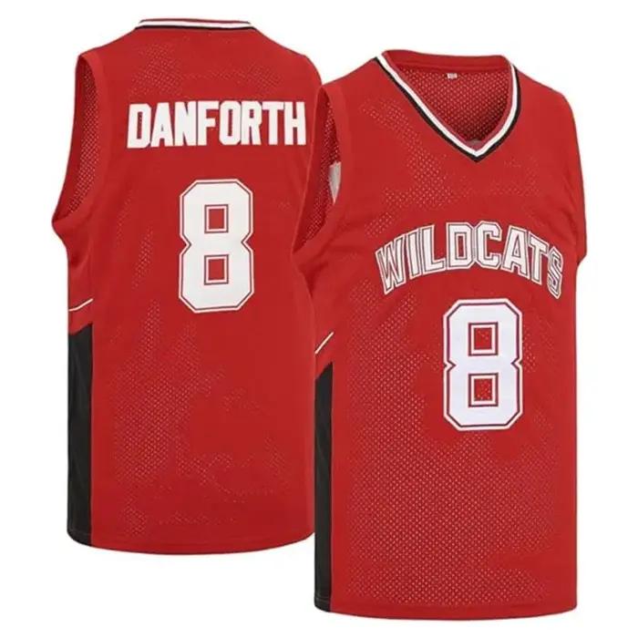 WILDCATS Lycée de l'Est # 8 Chad Danforth maillot de basket-ball chemise à séchage rapide pour homme