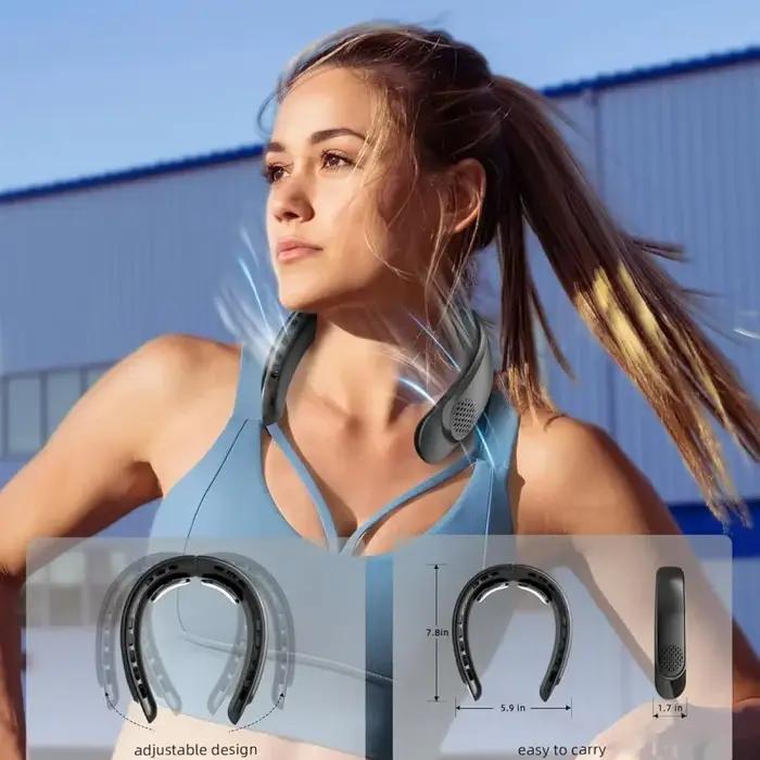 Ventilateur de Cou USB à Noyau Facades, Turbine au Design Sans Vanité, Facile à Contrôler et à Trans