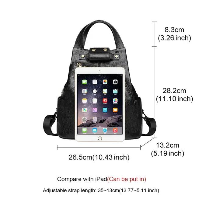 FOXER marque femmes Style sac à dos femme en cuir véritable + microfibre sac à dos fille sac d'école