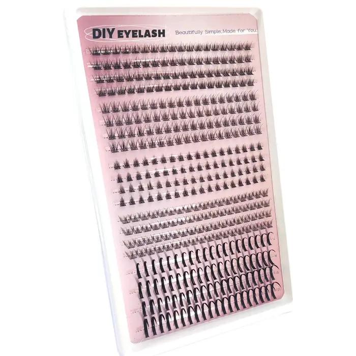 20 rangées de cils inférieurs et grappes de cils pointues grappes de cils simples grappes de cils po