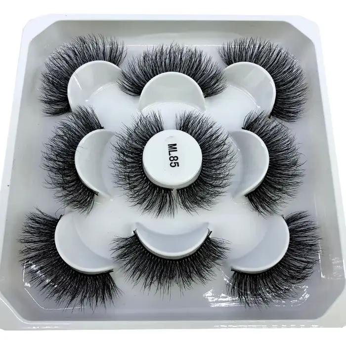 Nouveau 5 paires 8-25mm naturel 3D faux cils faux cils kit de maquillage vison cils extension vison
