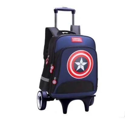 Sacs à dos scolaires à roulettes pour garçons Sacs de voyage pour enfant Sac à dos d'école à roulett