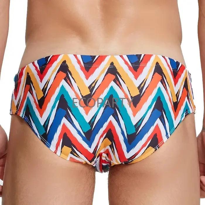 Short de surf imprimé géométrique pour hommes, maillot de bain masculin, vêtements de surf, maillots