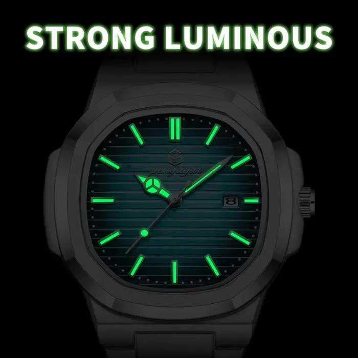 Nouvelle Montre Militaire de Luxe 2026 pour Homme, Carrée, Étanche, Lumineuse, Date et Jour, en Acie