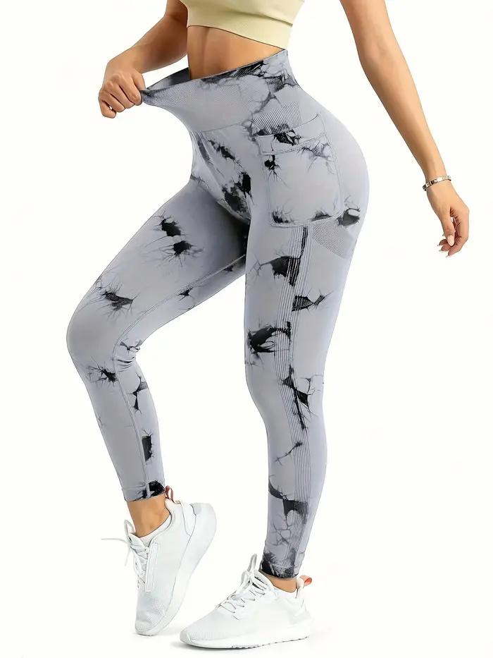 Leggings d'entraînement femme taille haute sans couture avec poches pour yoga et levage fessier