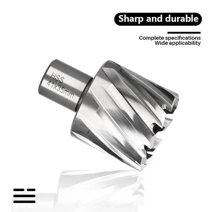 Coupe-trou HSS 6-60mm, tige Weldon, foret creux, foret à noyau HSS pour outils de perçage du métal,