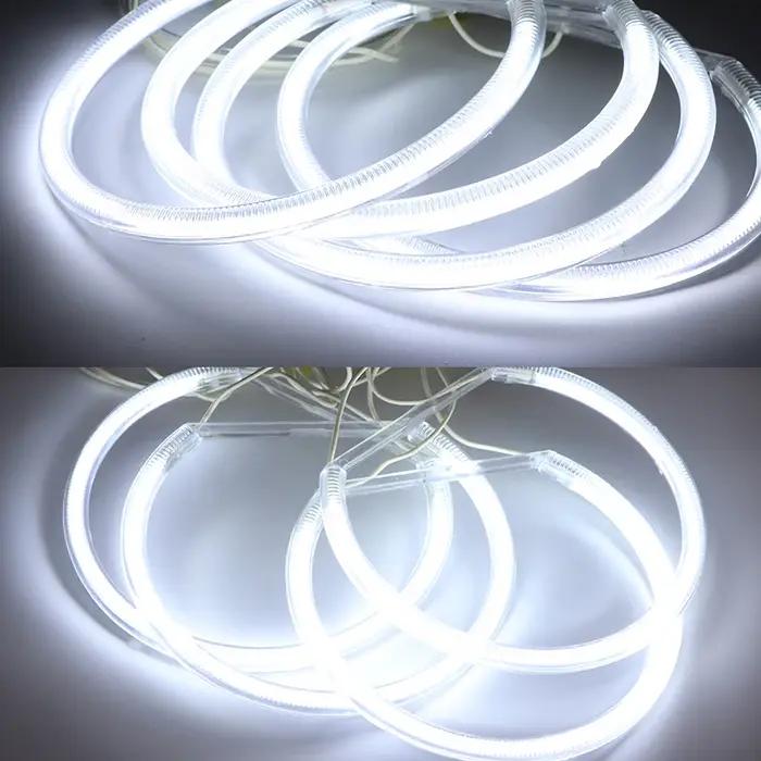 Lumière de jour ultra lumineuse CCFL Angel Demon Eyes, kit d'anneaux blancs pour BMW Série 3 E46 SIO